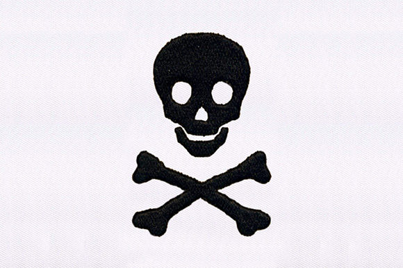 Cross and Bones Embroidery Design