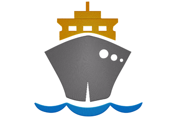 Cruise Ship Embroidery Design