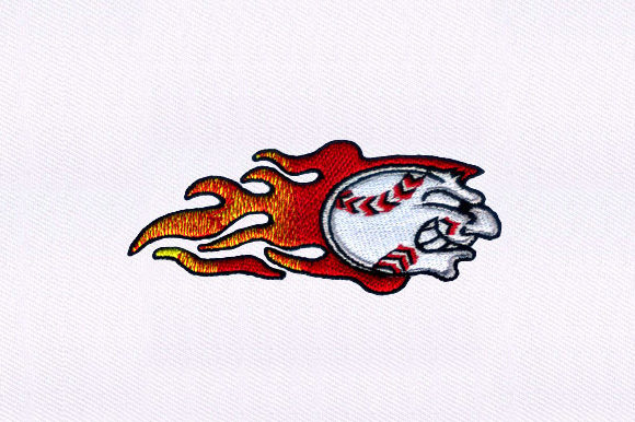 Fast Baseball Embroidery Design