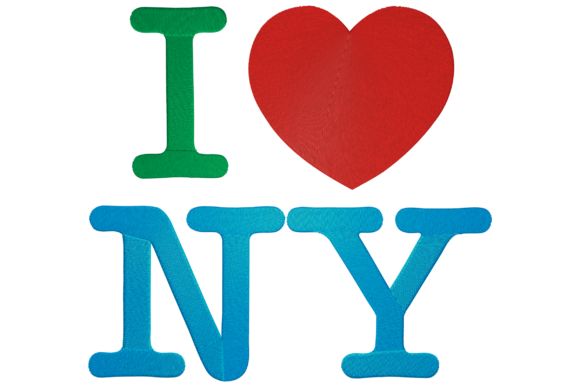 I Love NY Embroidery Design