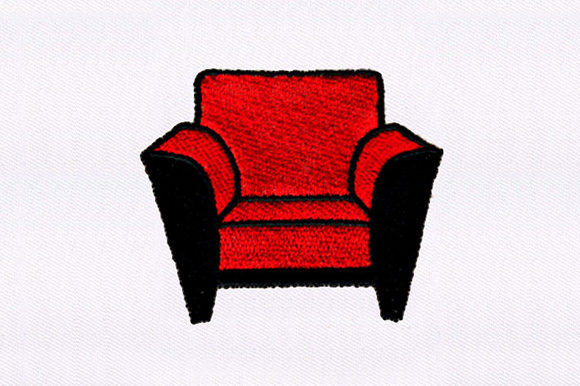 Leather Sofa Chair Embroidery Design