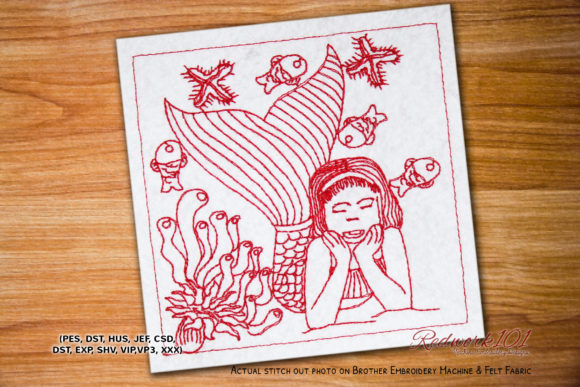 Mermaid and Sea Animals Lineart