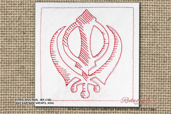 Sikhism Khanda Embroidery Design Review