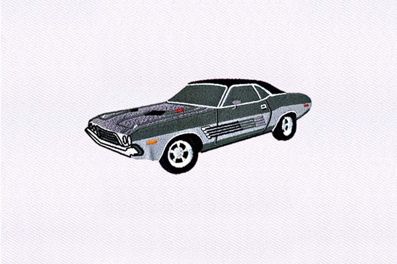 Vintage Shaped Car Embroidery Design